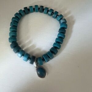 Blue Beaded Bracelet with Charm- Chico’s